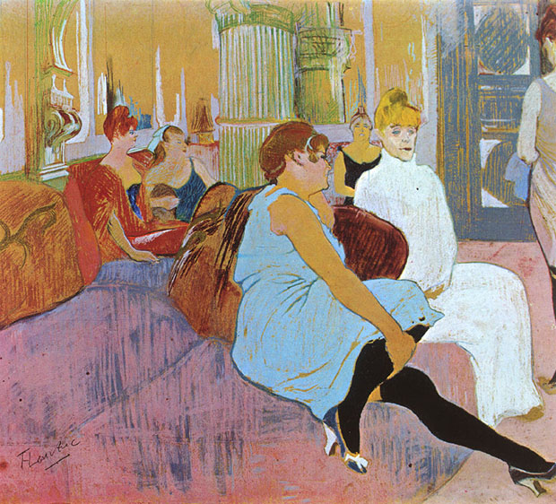 The Salon in the Rue des Moulins (1894) by Toulouse-Lautrec, as reproduced in our monograph