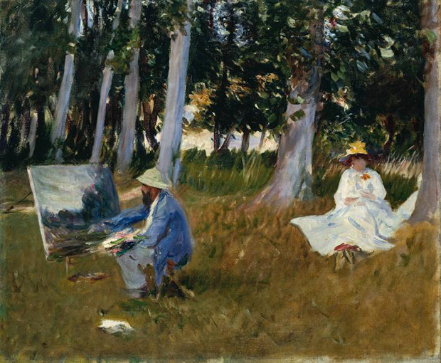 Claude Monet Painting at the Edge of a Wood (1887) by John Singer Sargent