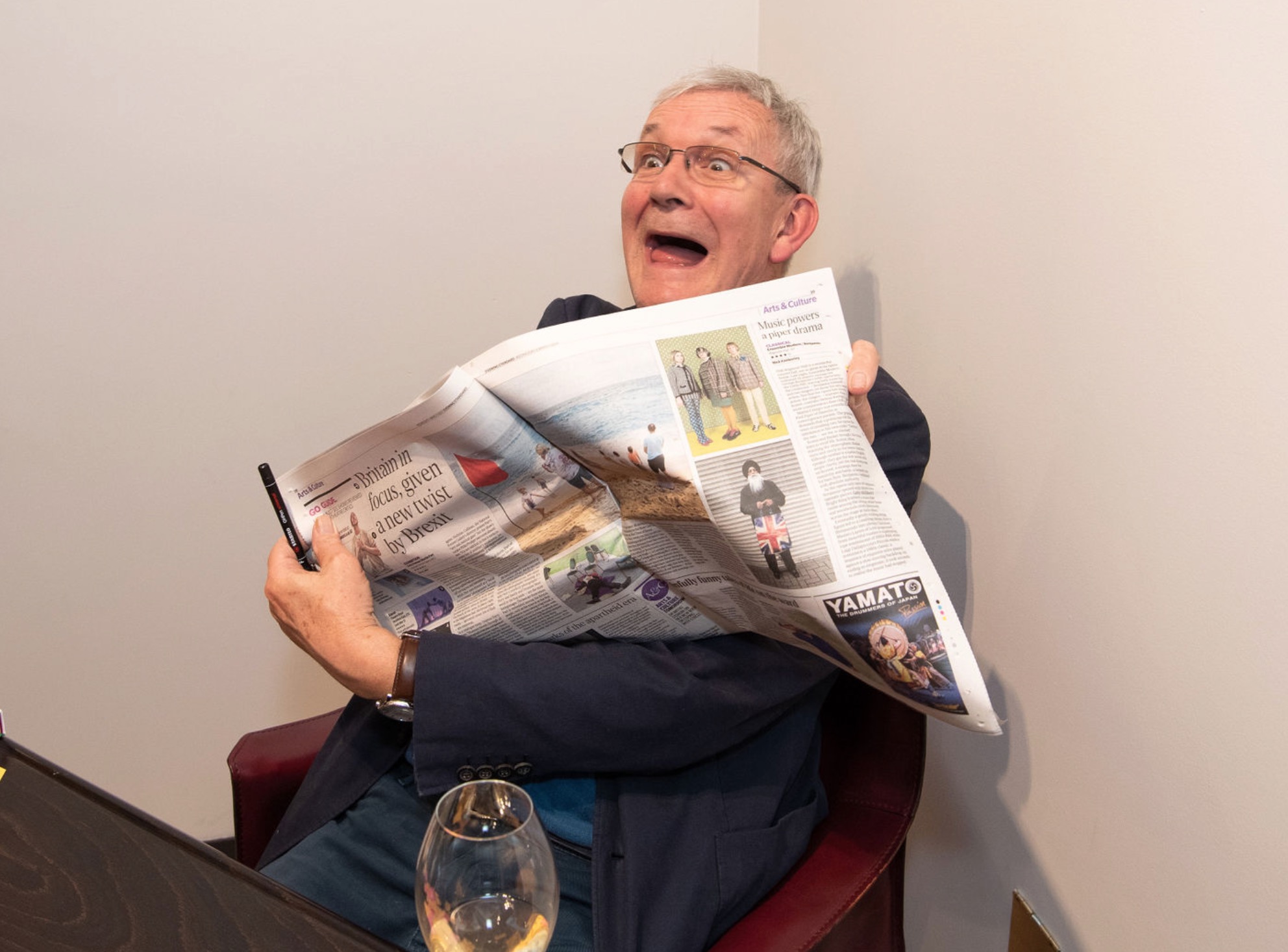 Martin reads his latest reviews - they're all good! Photograph by James Mason