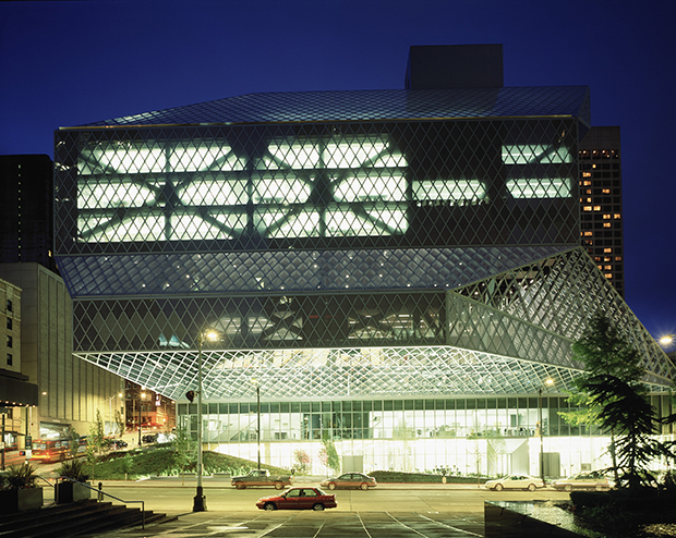 OMA's Seattle Library. Photograph by Philippe Ruault
