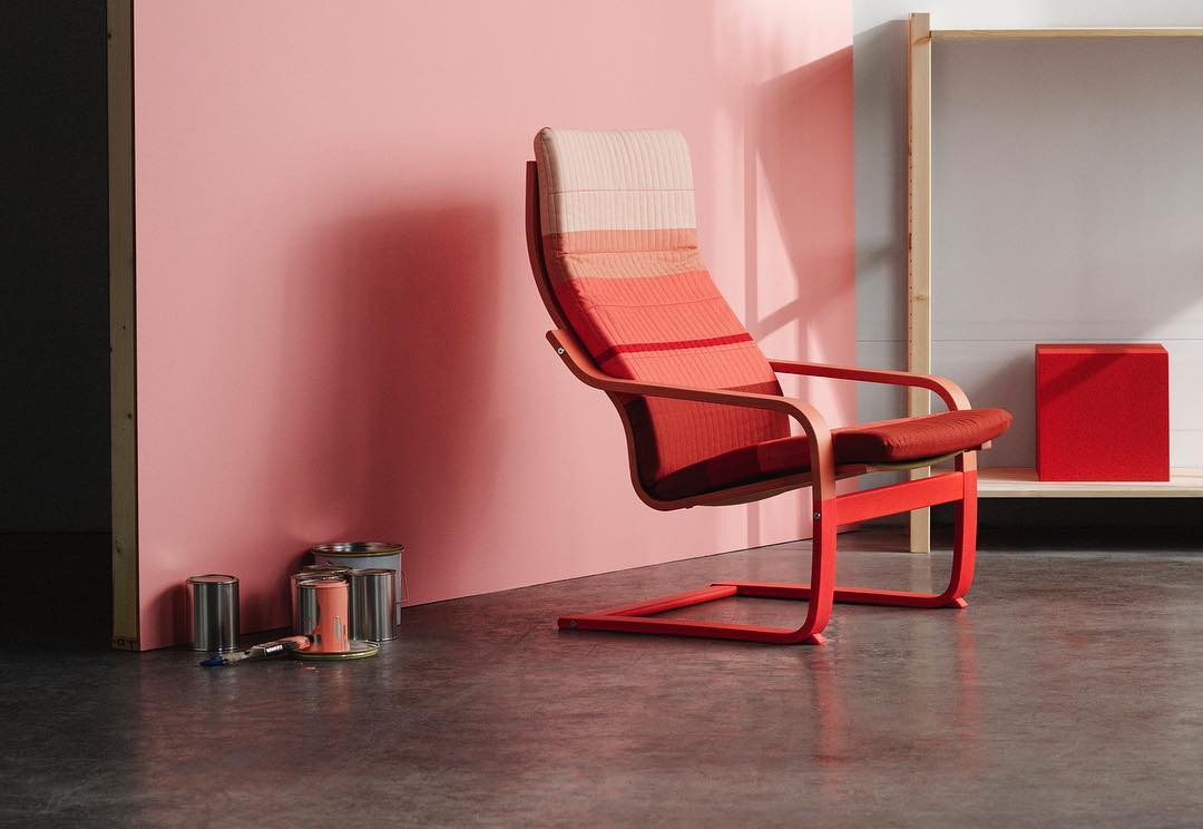Scholten & Baijings' new update of the Poäng chair. Image courtesy of the designers