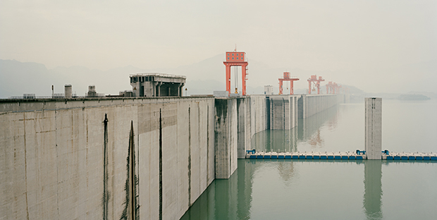 Three Gorges Dam I (Mountains and Rivers remain), 2007 Yichang Hubei Province, China - Nadav Kander. From Shooting Space