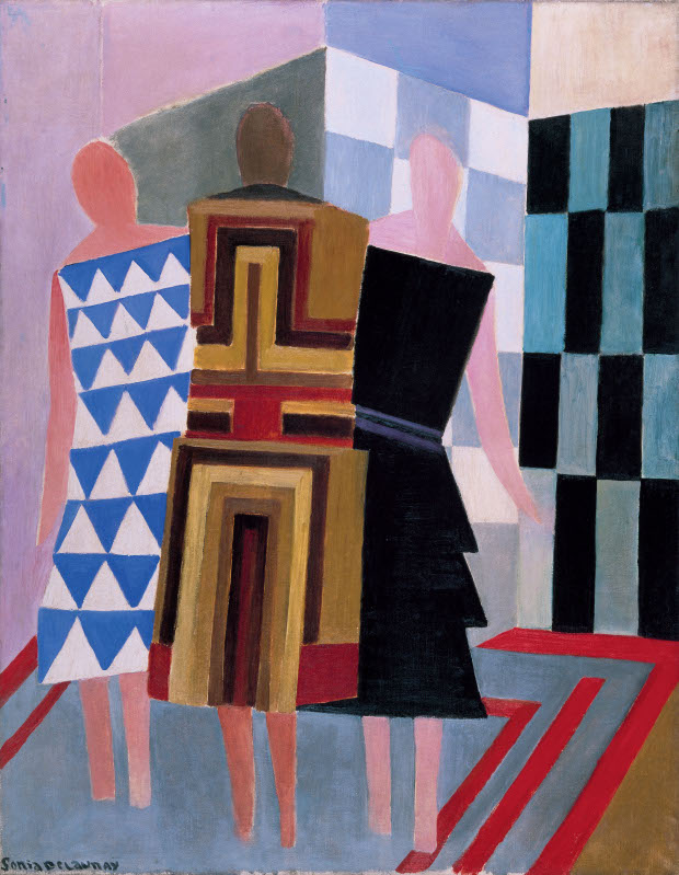     Simultaneous Dresses (Three Women, Forms, Colours) (1925) by Sonia Delaunay