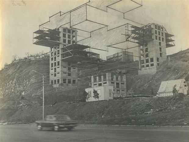 The Bank of Georiga's building, then known as the Ministry of Highway Construction, 1974