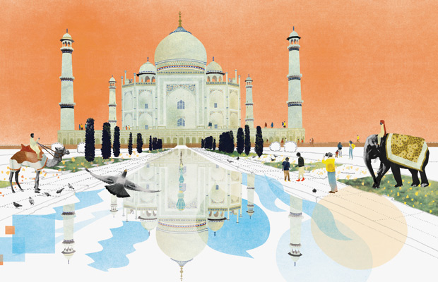 The Taj Mahal from Architecture According to Pigeons, by Natsko Seki
