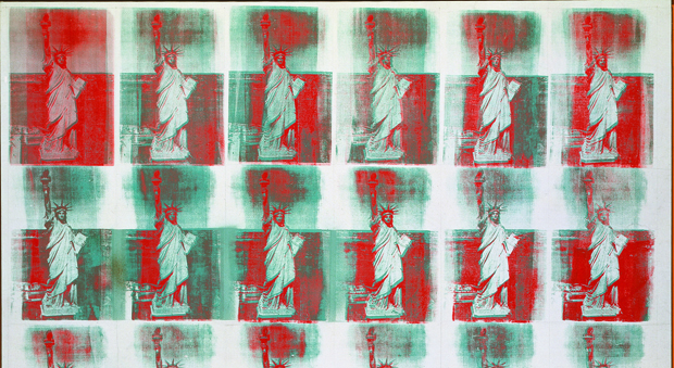 detail from Statue of Liberty (1962) by Andy Warhol