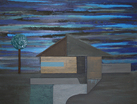 Suburban Night Painting - Chris Johanson