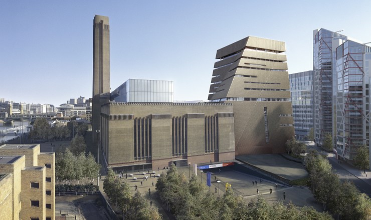 The Tate Modern's new extension, viewed from the west © Hayes Davidson and Herzog & de Meuron