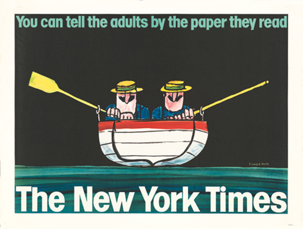 New York Times advert (1965) by Tomi Ungerer