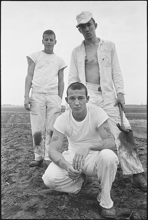 Age 18, six years, theft; age 18, three years, burglary; age 18, four years, forgery, by Danny Lyon, from Conversations with the Dead