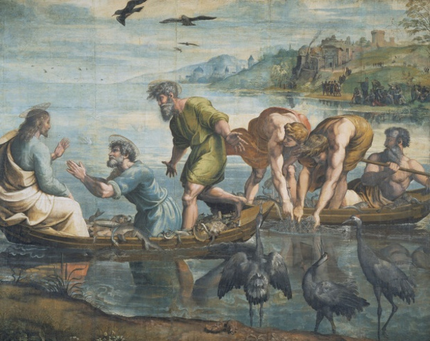 The Miraculous Draft of Fishes  (c.1515-6) by Raphael. As featured in our Raphael monograph