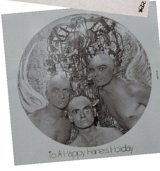 Andy Warhol's Christmas card for Serendipity 3, from the early 1960s. As reproduced in Andy Warhol Giant Size