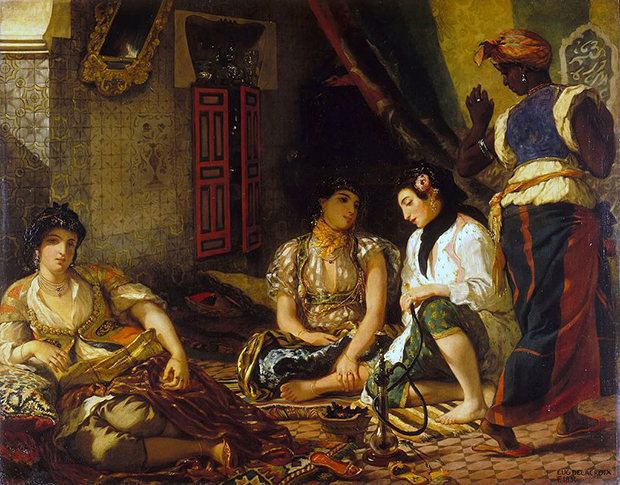 Women of Algiers in their Apartment (1834) by Eugene Delacroix