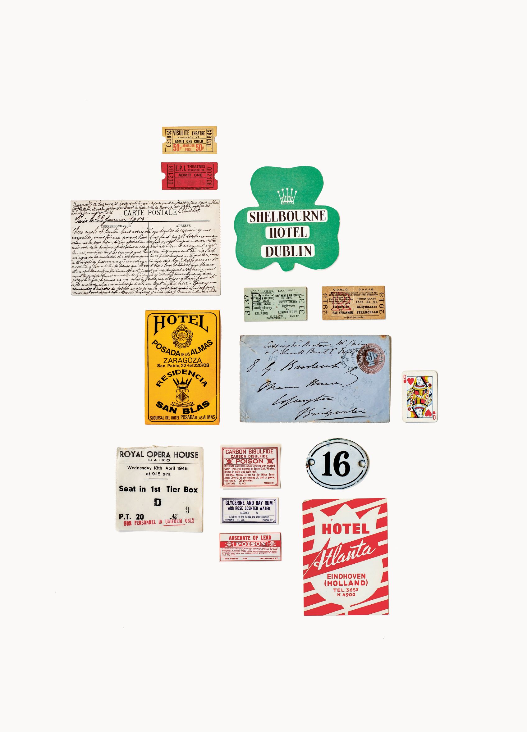 Printed Ephemera, various sizes, photograph by Flora Fricker, collection of Annie Atkins; references for vintage lettering design 