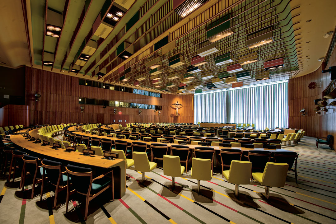 The Trusteeship Council Chamber at the United Nations Headquarters in New York