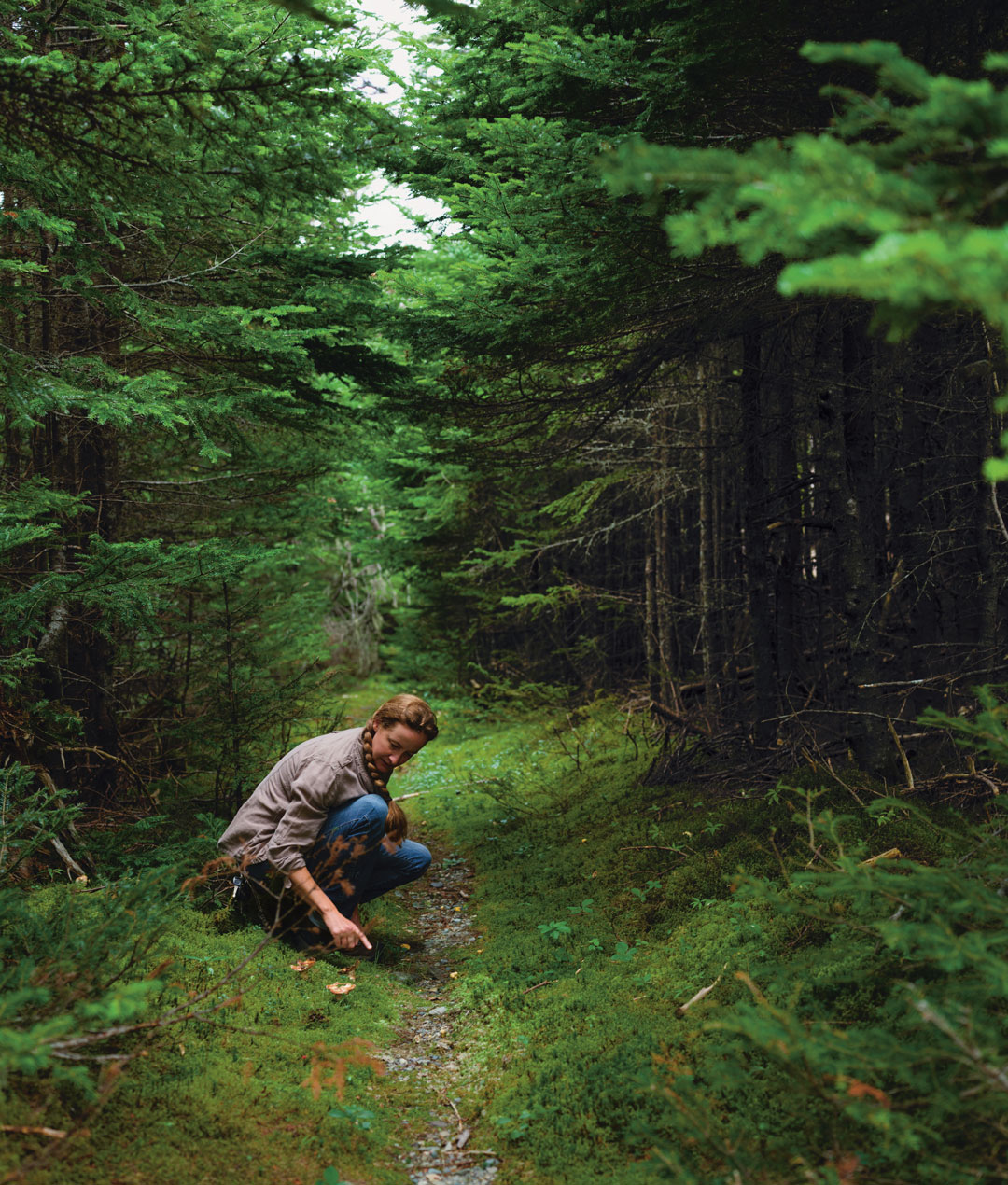 Forager Lori McCarthy, from Wildness by Jeremy Charles. Photograph by John Cullen 