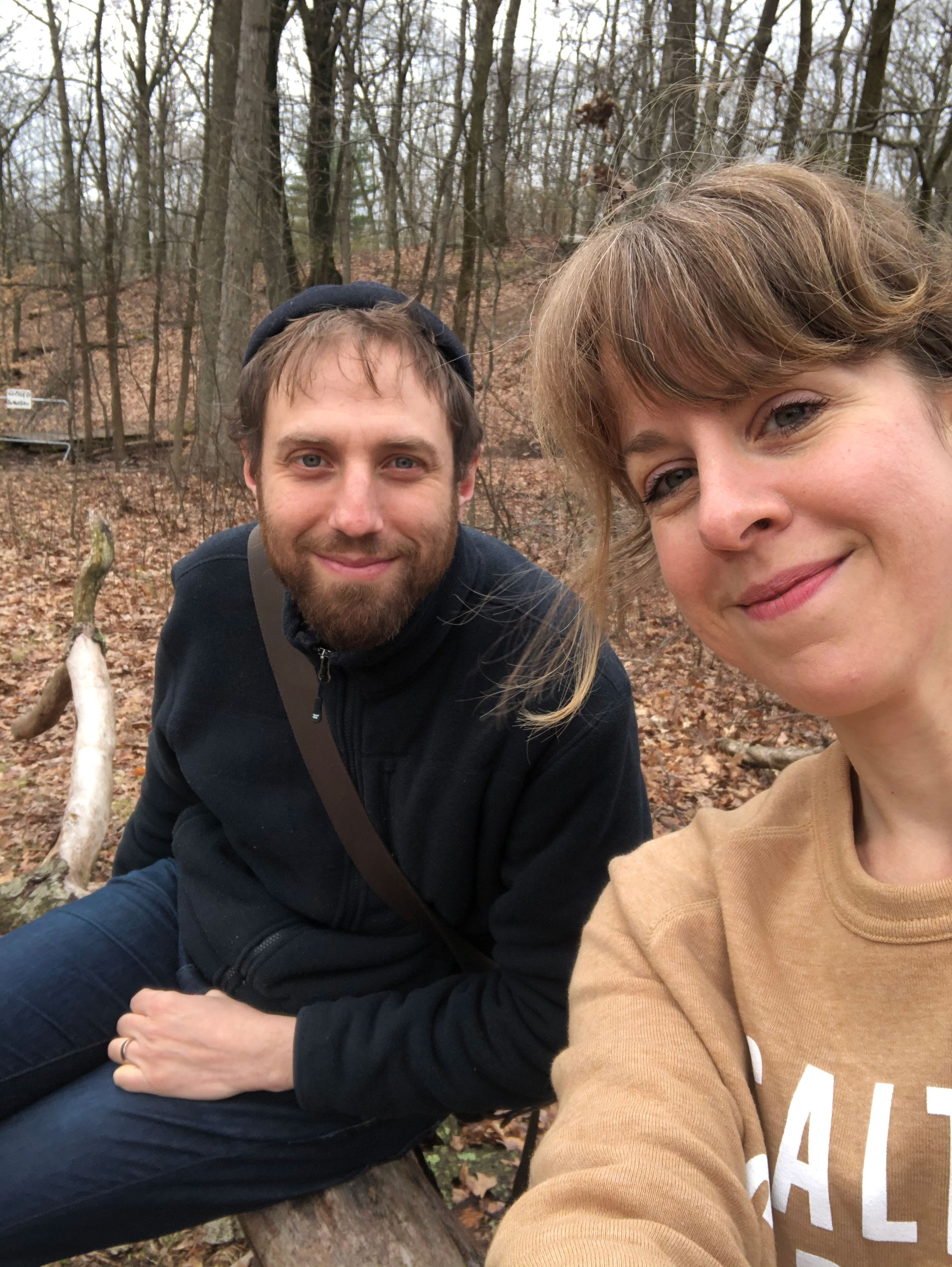 Leah Koenig and husband Yoshie on one of thier family hikes out of Brooklyn
