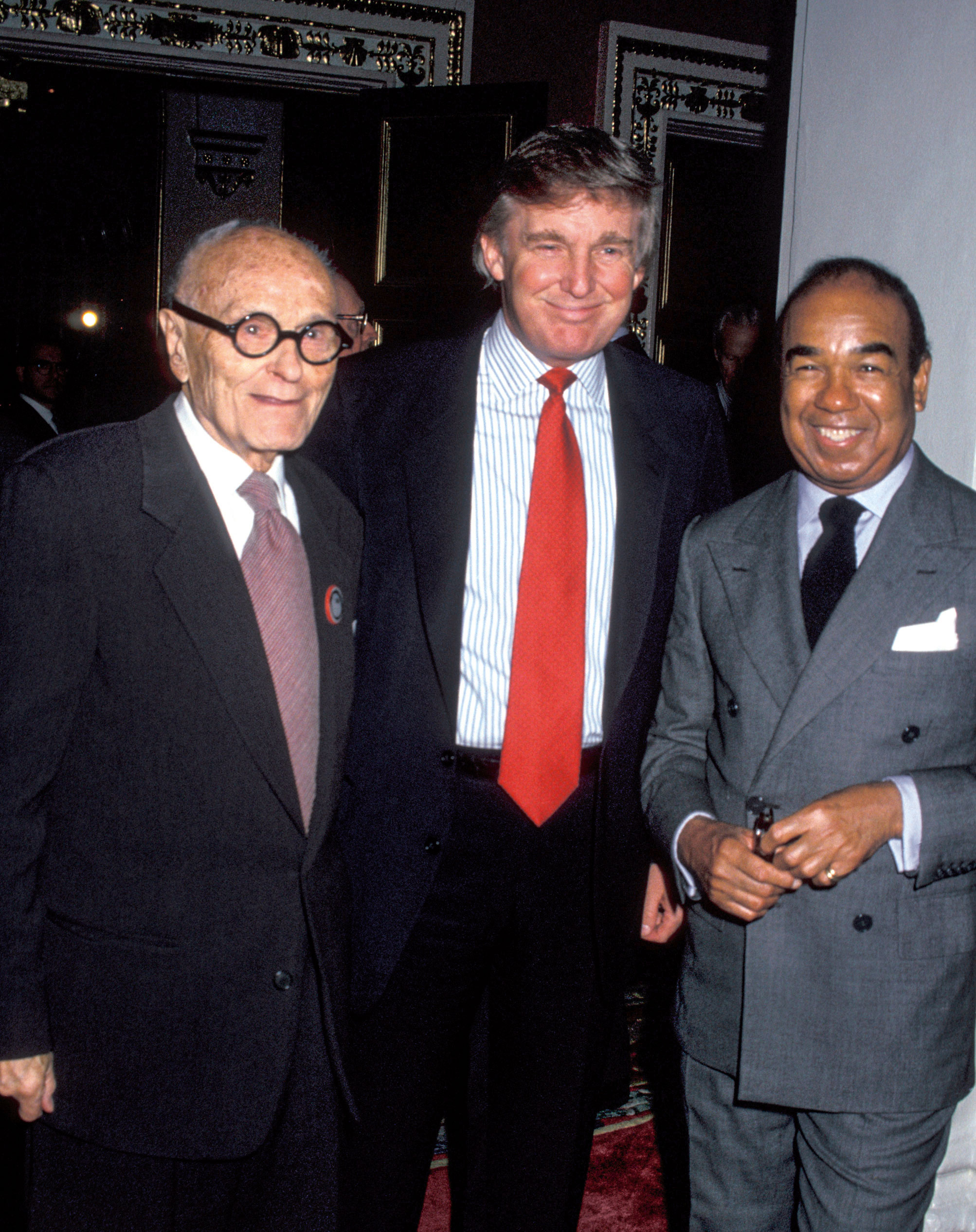 Philip Johnson, Donald Trump, and Bobby Short at Landmarks Preservation Foundation Honors Philip Johnson, the Plaza Hotel, New York, 20 October 1994. © Richard Payne, FAIA