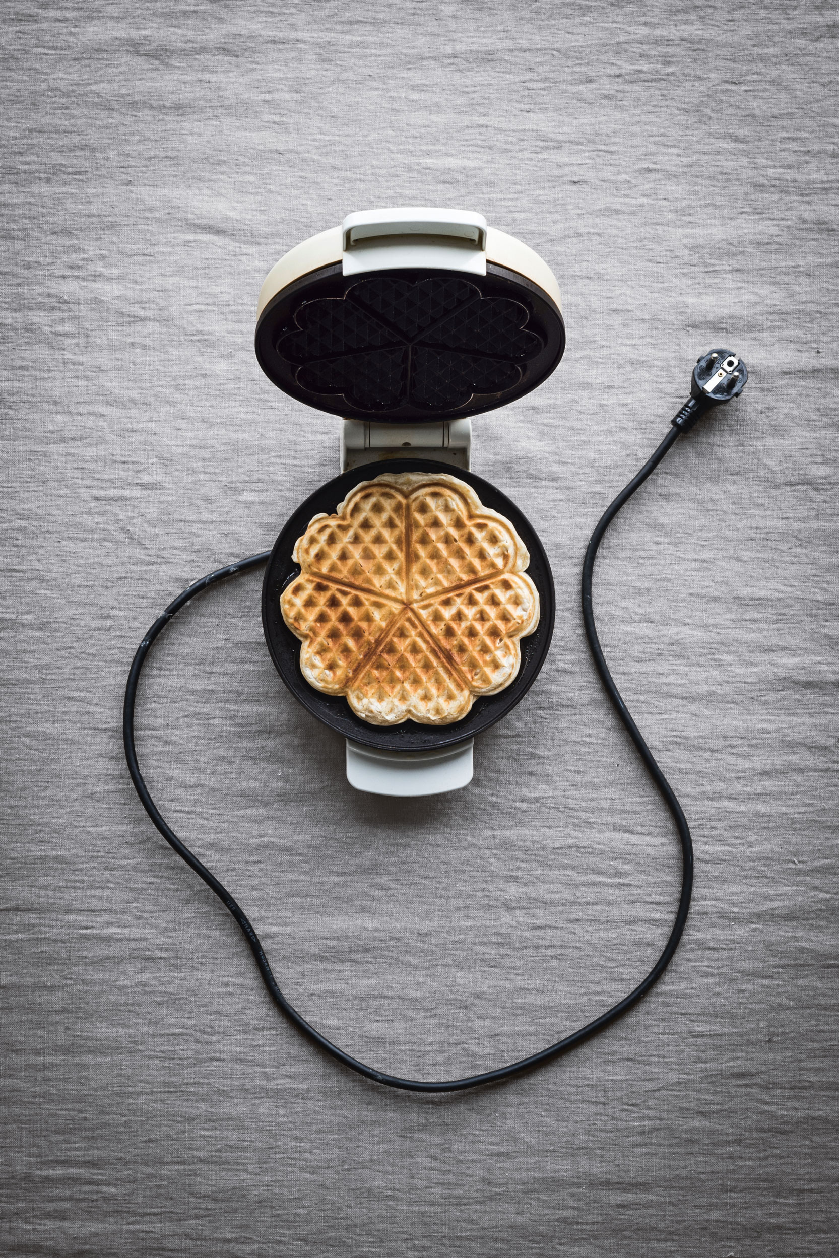 Crisp waffles in a Nordic waffle iron, from The Nordic Baking Book