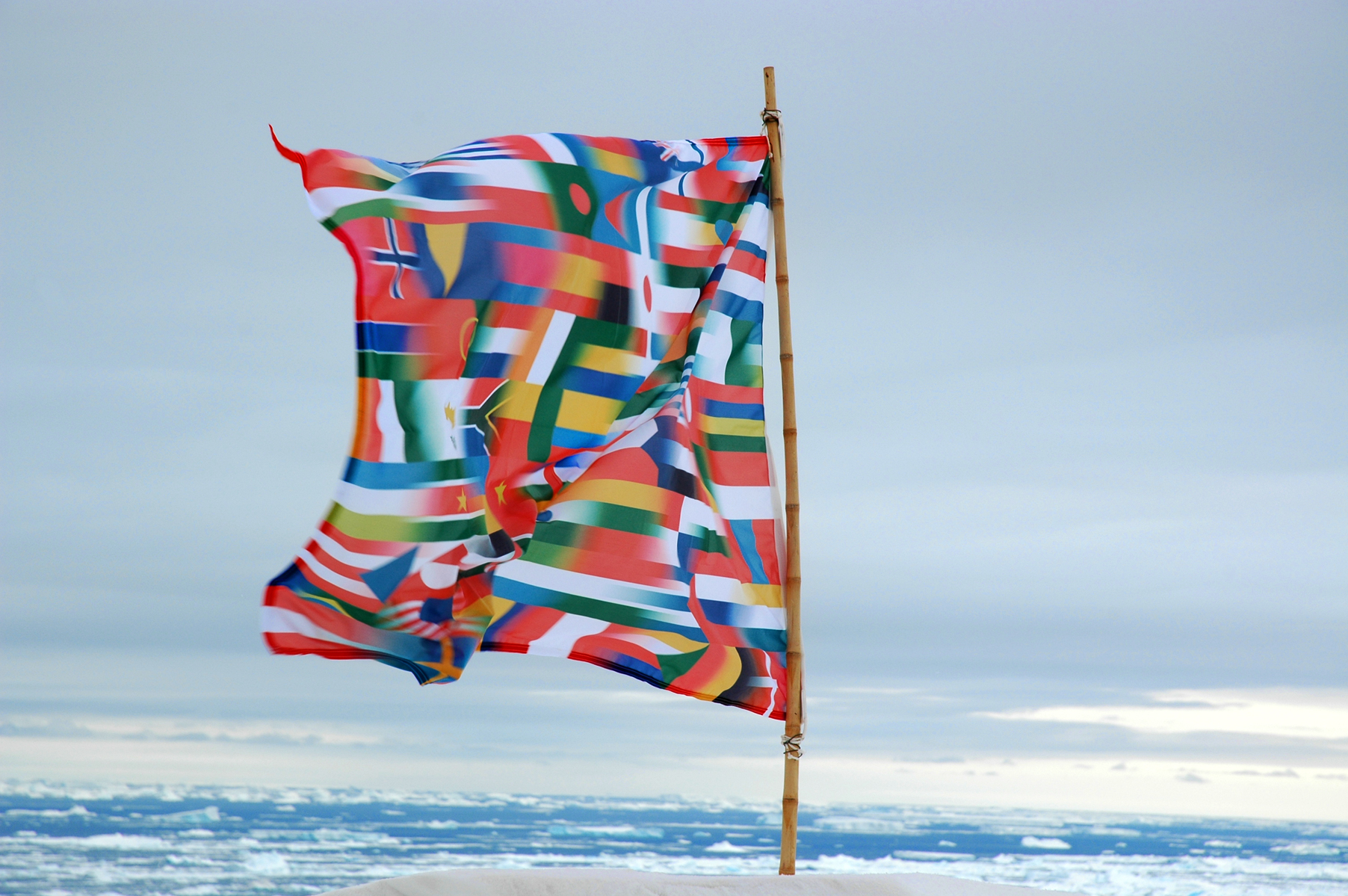 Antarctica Flag, (2007) by Lucy + Jorge Orta. All images courtesy of the artists