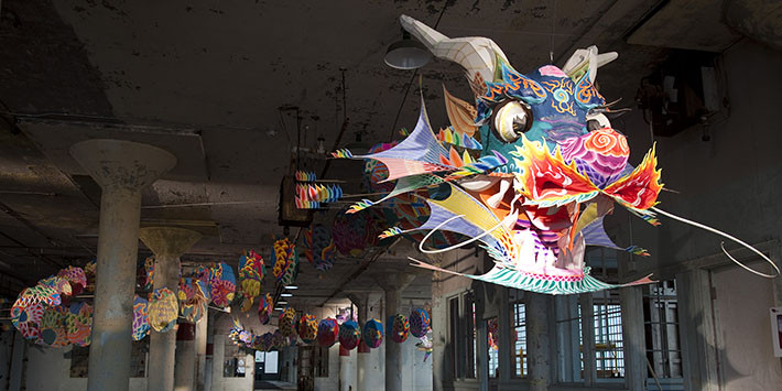 Ai Weiwei, With Wind, 2014 (installation view, New Industries Building, Alcatraz); photo: Jan Stürmann. Courtesy of FOR-SITE Foundation