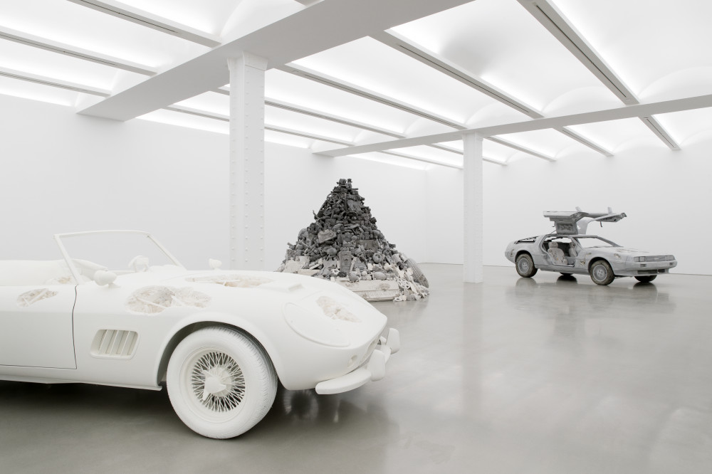 Installation view of 3018 by Daniel Arsham at Galerie Perrotin. Image courtesy of the artist and the gallery