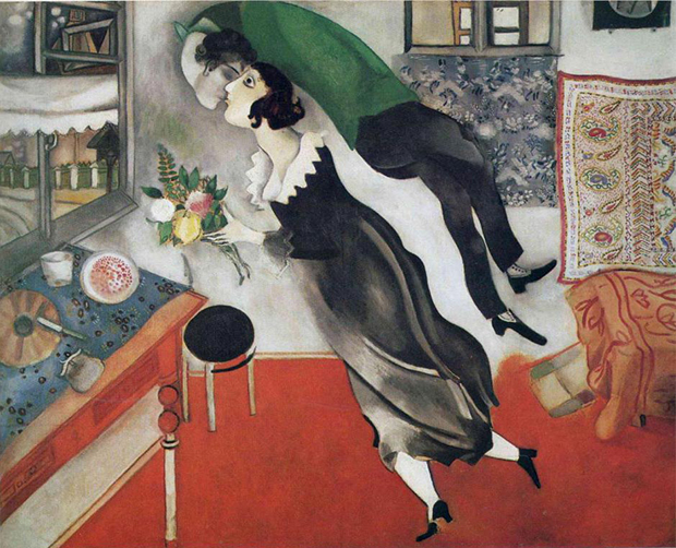 The Birthday (1915) by Marc Chagall. As reproduced in our Art & Ideas book dedicated to the artist