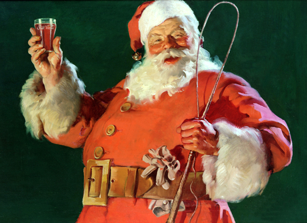 Haddon Sundblom's painting of Santa Claus for Coca-Cola