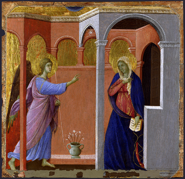 The Annunciation (1307-1308/11) by Duccio di Buoninsegna