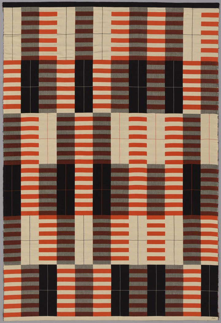 Anni Albers, Originally produced by the Bauhaus Workshop. Black-White-Red, 1926/27 (produced 1965). Restricted gift of Mrs. Julian Armstrong, Jr. © The Josef and Anni Albers Foundation / Artists Rights Society (ARS), New York.