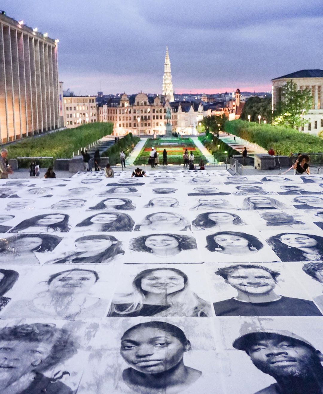 The Inside Out Project x 50 Shades of Racism, in Brussels, Belgium. Images courtesy of JR's Instagram