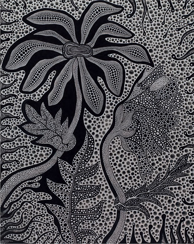 Heart Flowers (2011) by Yayoi Kusama. Private collection. As reproduced in Plant