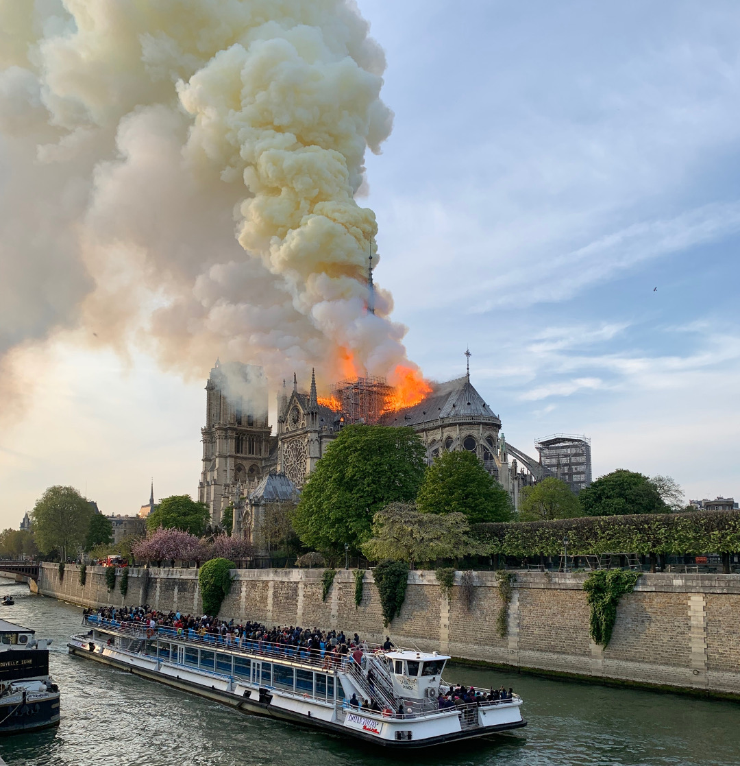 The Notre Dame fire. Photograph by William Hall. Copyright William Hall
