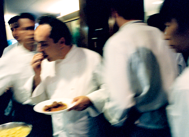 Ferran Adrià in the kitchen of elBulli