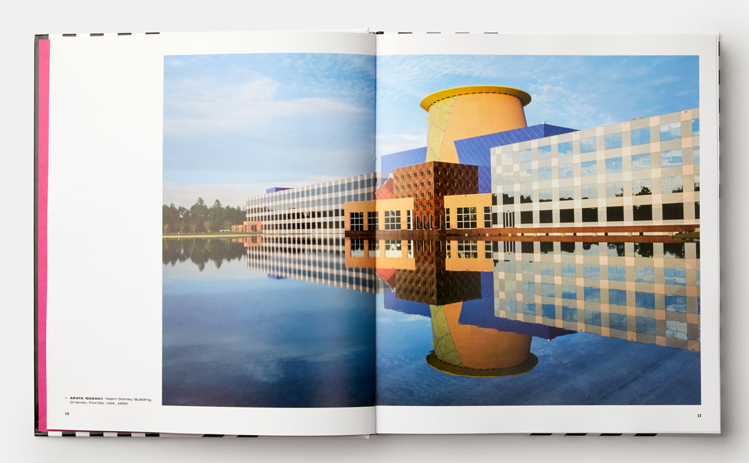 Pages from our new book featuring the Team Disney Building, in Orlando, Florida, (1990) by Arata Isozaki