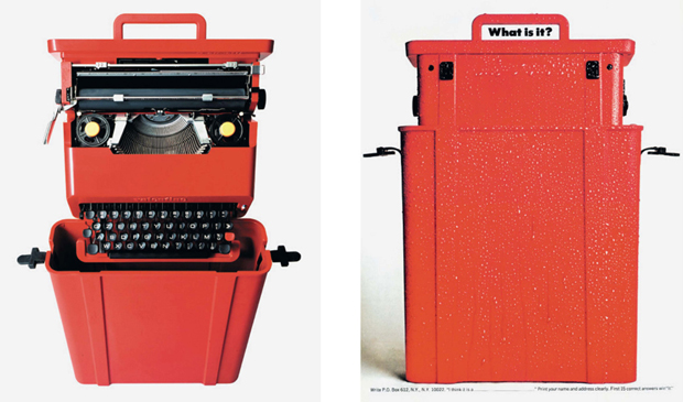 The Valentine typewriter by Etorre Sottsass