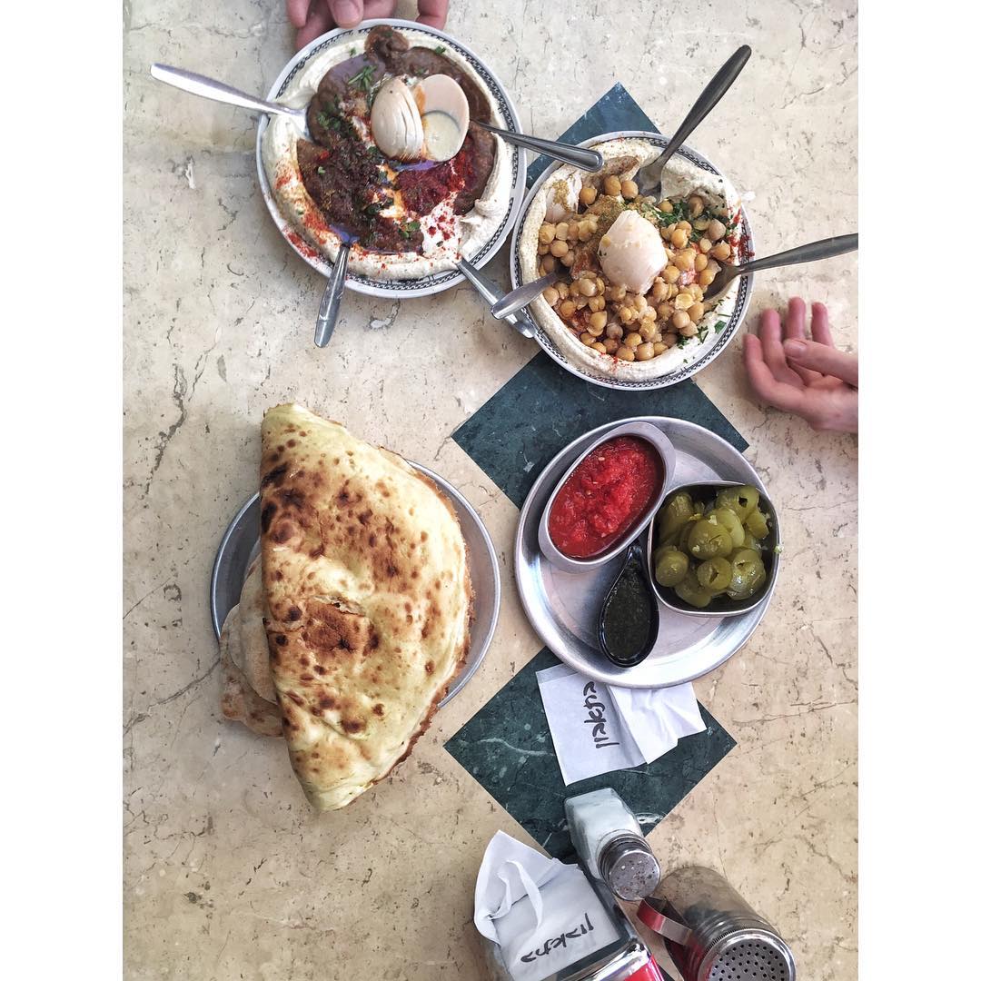 Breakfast in Tel Aviv, from Emily Elyse Miller’s Instagram