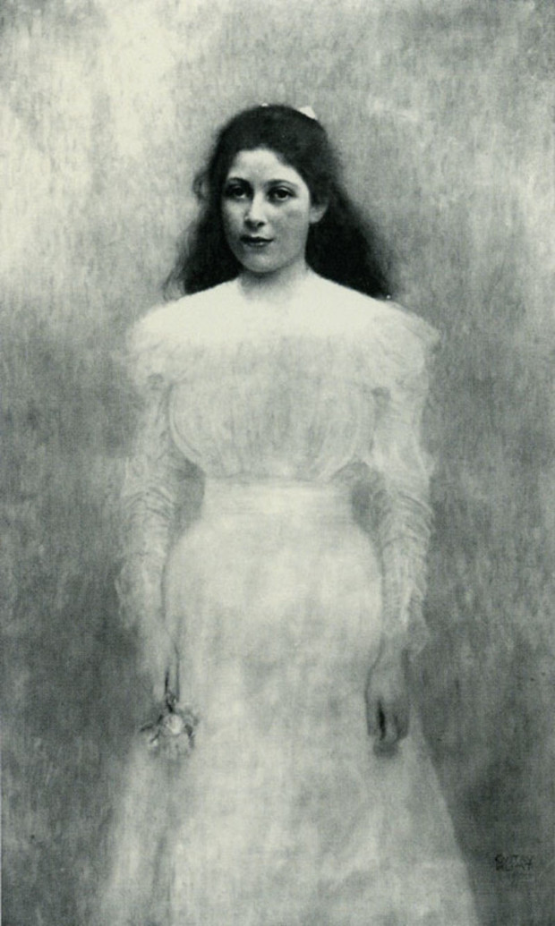 Portrait of Trude Steiner 1898, oil on canvas, presumed destroyed - Gustav Klimt. From The Museum of Lost Art

